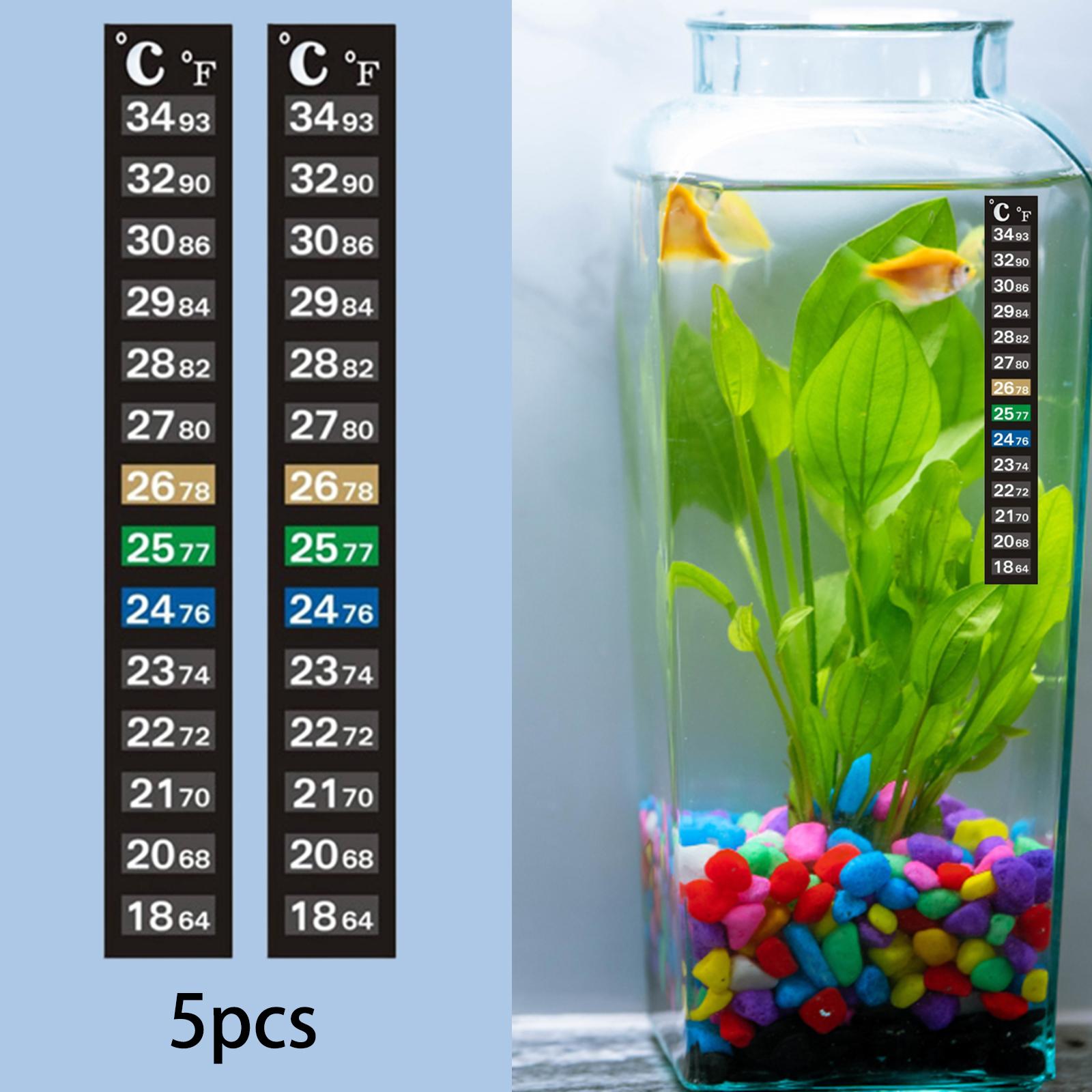 Temperature Strip Thermometer - Termometro Adesivo per Acquario, Indicatore di