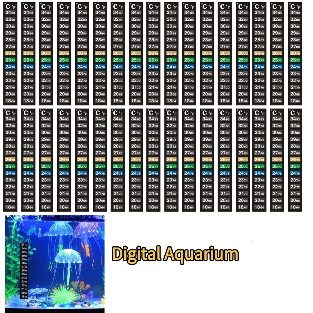 Temperature Strip Thermometer - Termometro Digitale Adesivo per Acquario Domestico