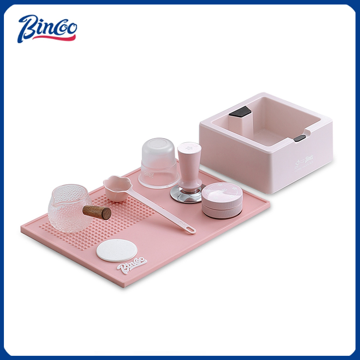 Espresso Tamper Set - Bincoo Pink Espresso 51mm-58mm Tappetino per
